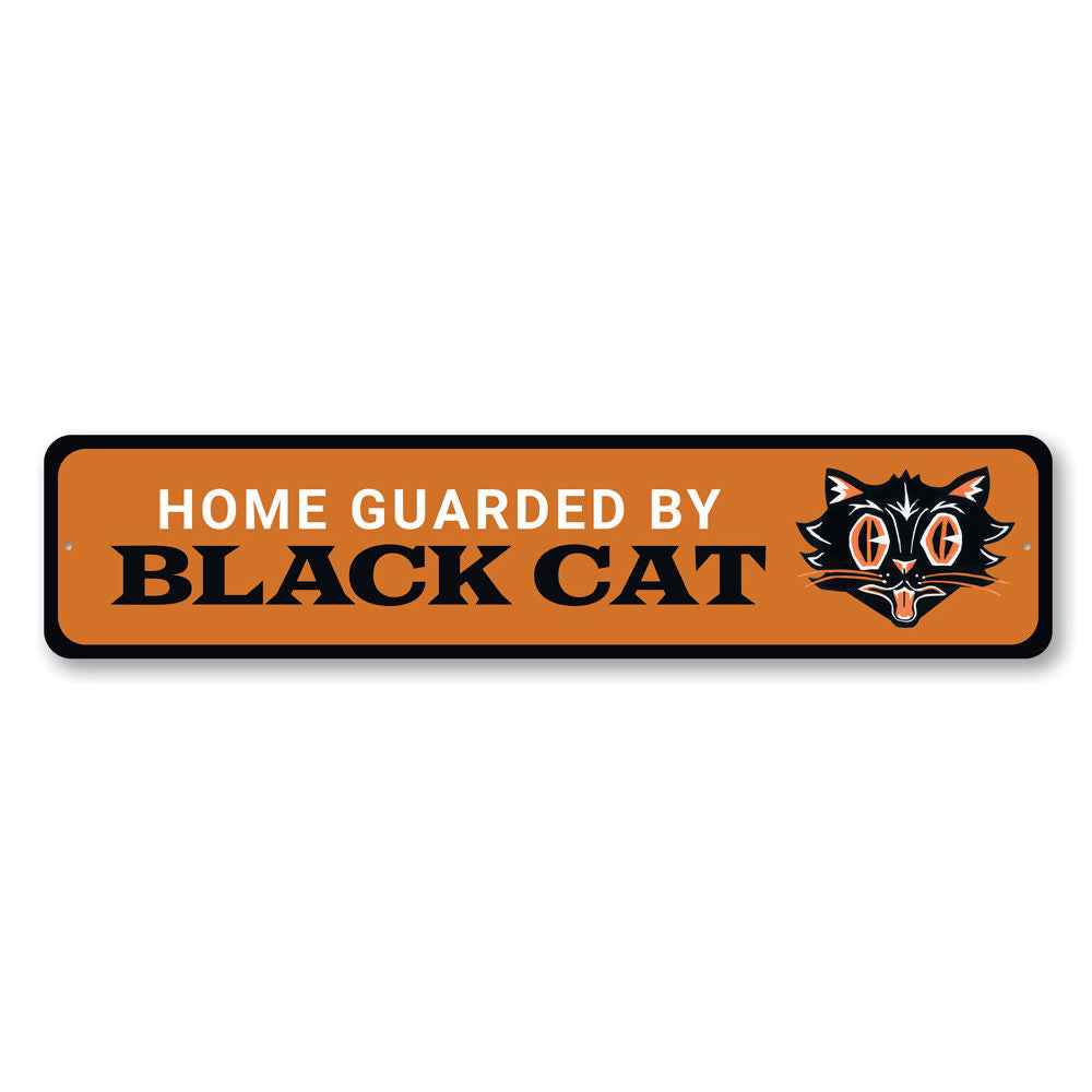 Home Black Cat Sign Aluminum Sign