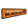 Home Black Cat Sign Aluminum Sign