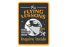 Free Flying Lessons Witch Sign