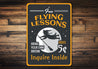 Free Flying Lessons Witch Sign