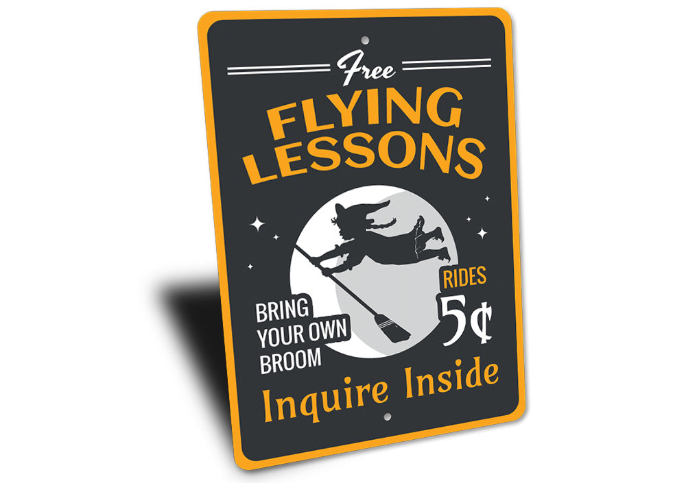 Free Flying Lessons Witch Sign