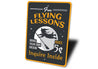 Free Flying Lessons Witch Sign