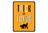 Trick or Treat Black Cat Sign