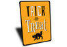 Trick or Treat Black Cat Sign