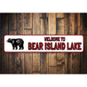 Welcome To Bear Island Lake Sign