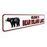 Welcome To Bear Island Lake Sign