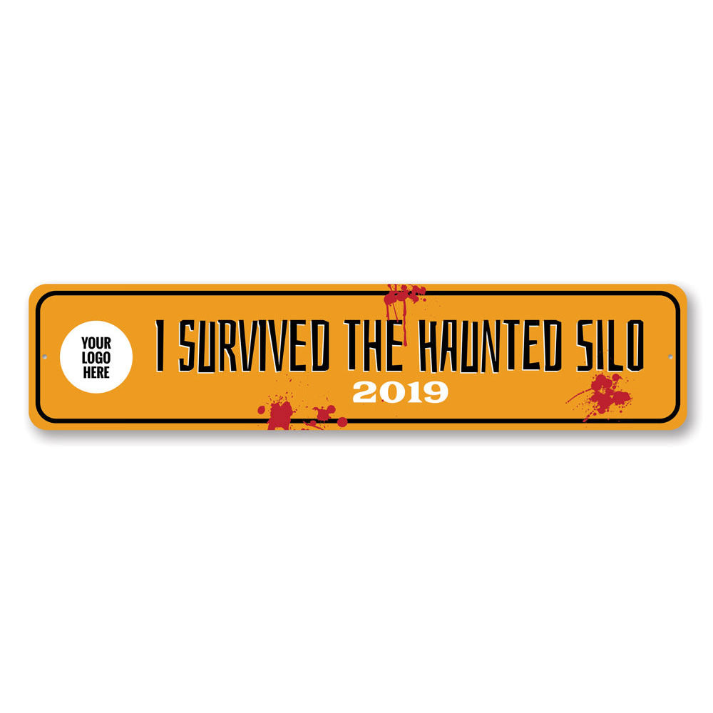 Haunted Silo Sign Aluminum Sign