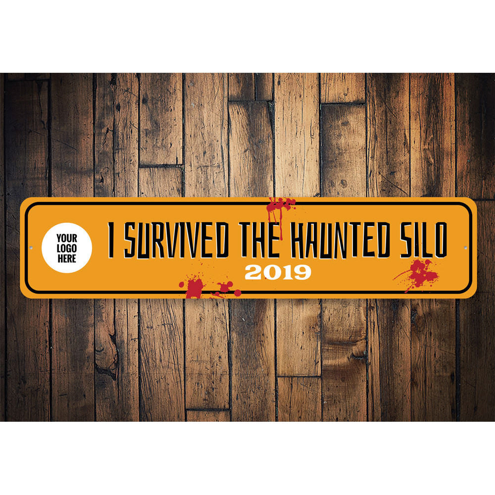 Haunted Silo Sign Aluminum Sign