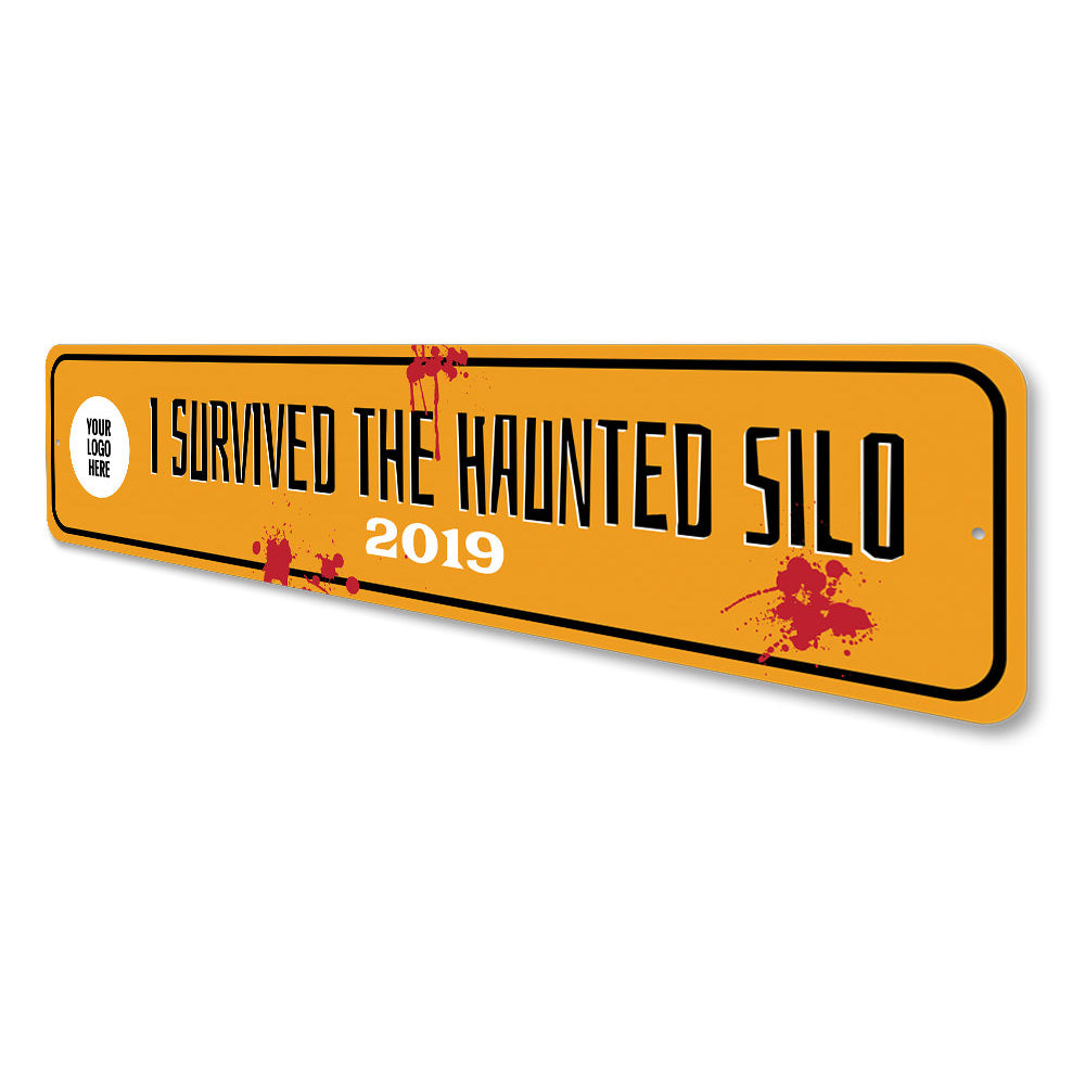 Haunted Silo Sign Aluminum Sign