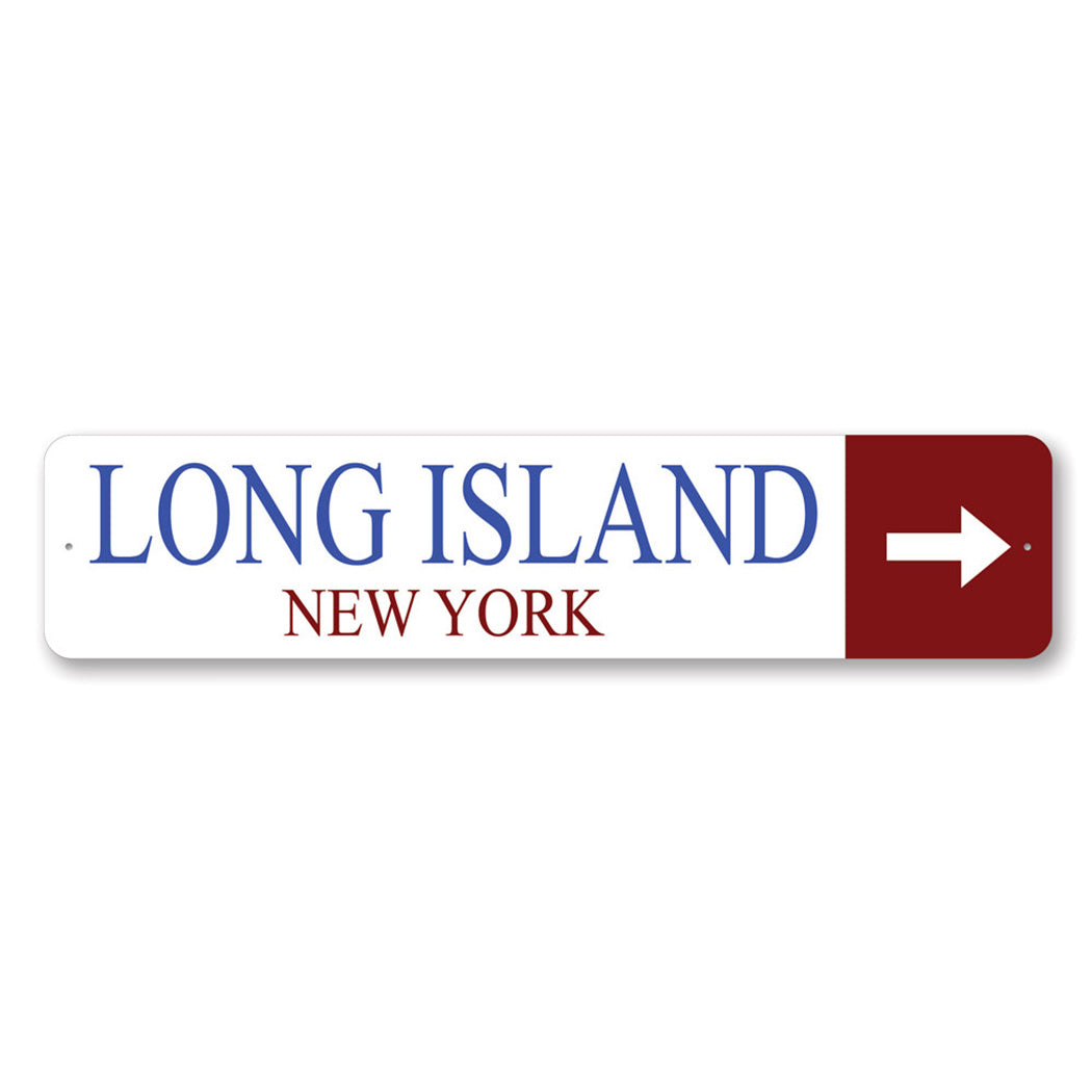 Long Island New York City State Arrow Sign