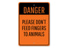 Animal Feeding Warning Sign