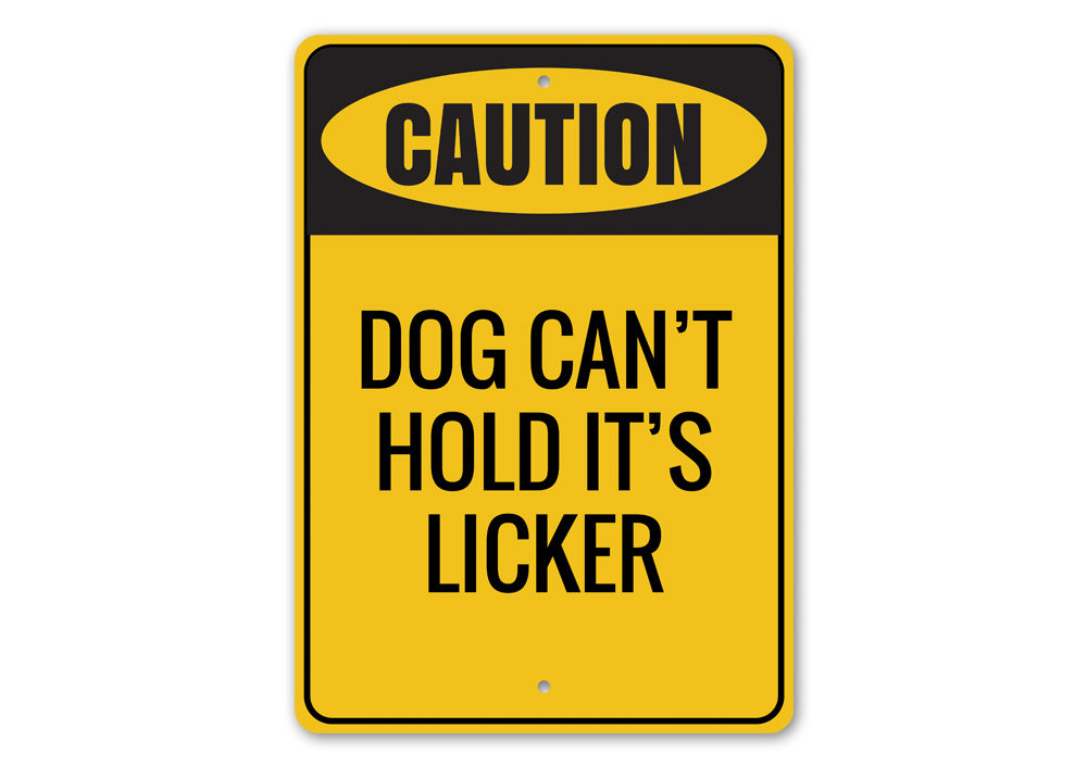 Funny Caution Dog Sign Aluminum Sign