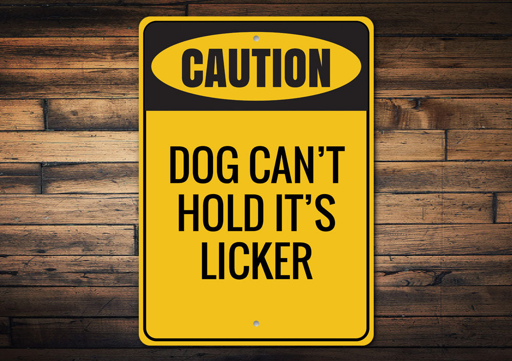 Funny Caution Dog Sign Aluminum Sign