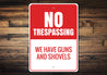No Trespassing Home Sign