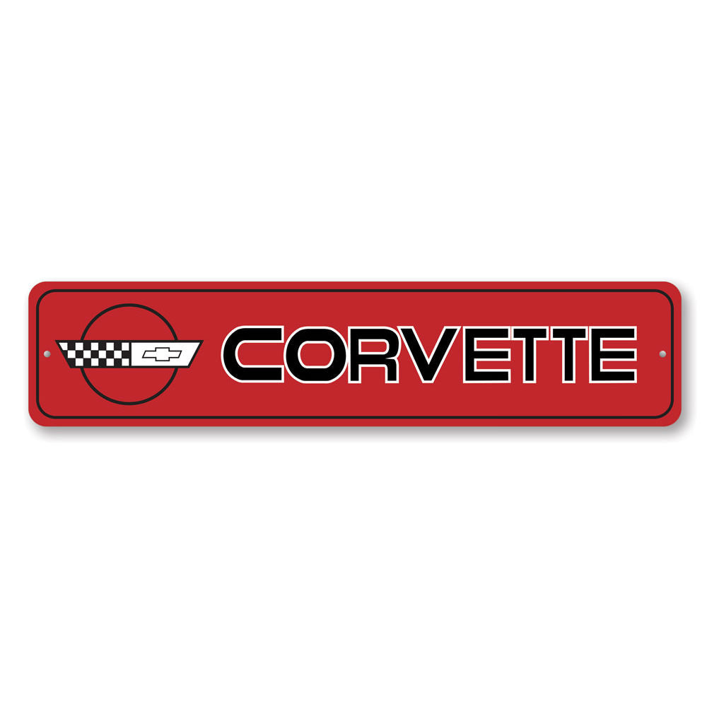 Corvette Sign Aluminum Sign