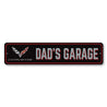 Dads Corvette Garage Sign Aluminum Sign