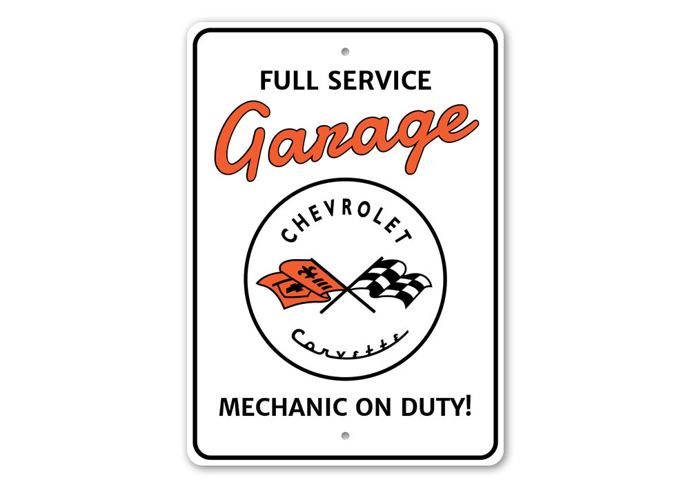 Full Service Corvette Garage Sign