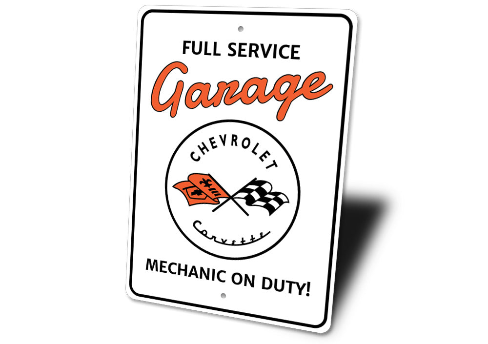 Full Service Corvette Garage Sign