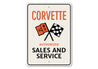 Corvette Authorized Service Sign