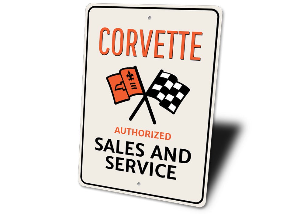 Corvette Authorized Service Sign