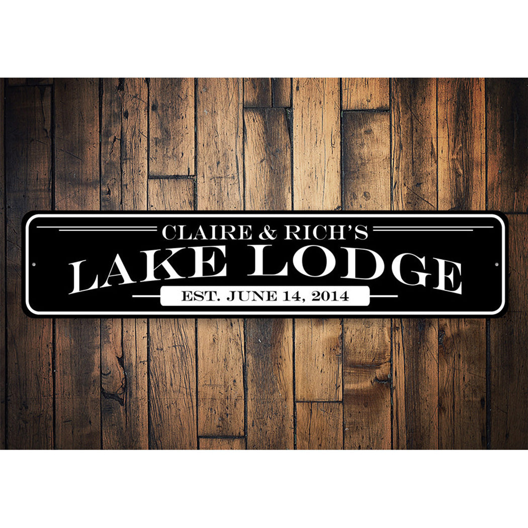 Personalized Lake Lodge Established Date Sign