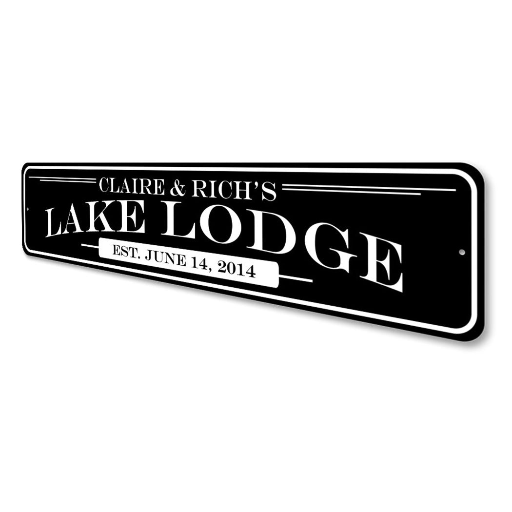 Personalized Lake Lodge Established Date Sign