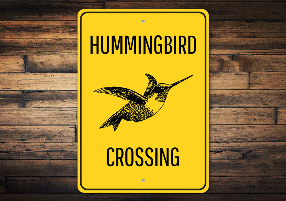 Hummingbird Crossing Sign Aluminum Sign