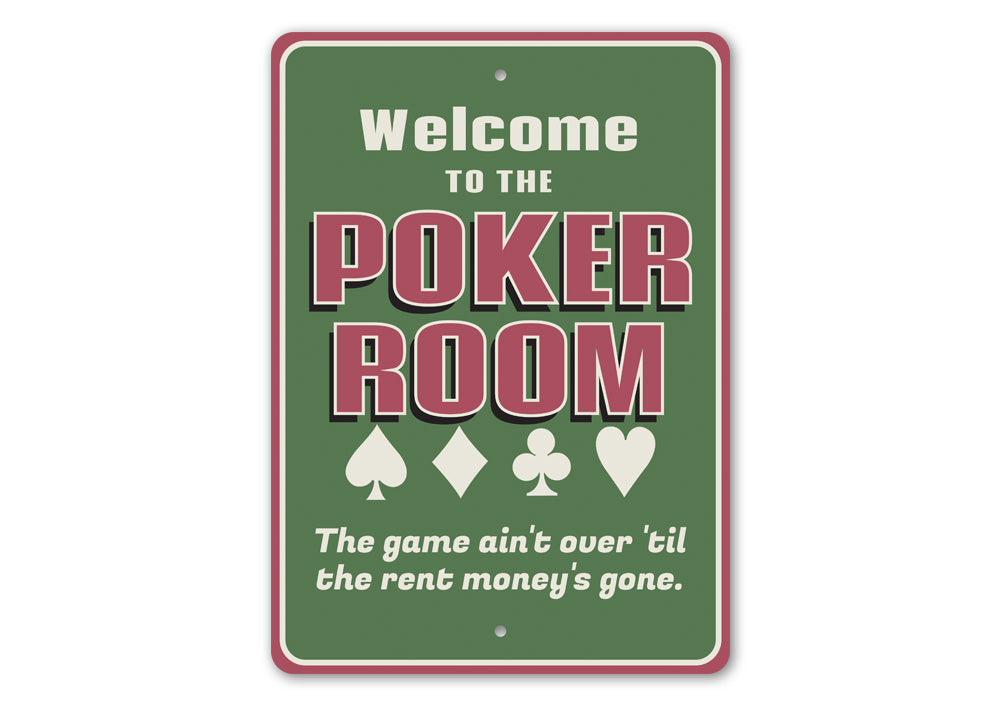Poker Room Welcome Sign
