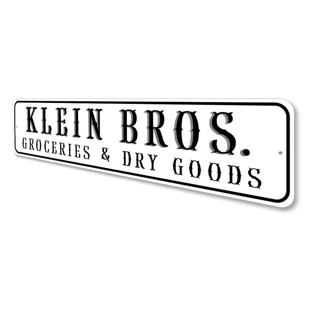 Personalized Groceries Dry Goods Sign
