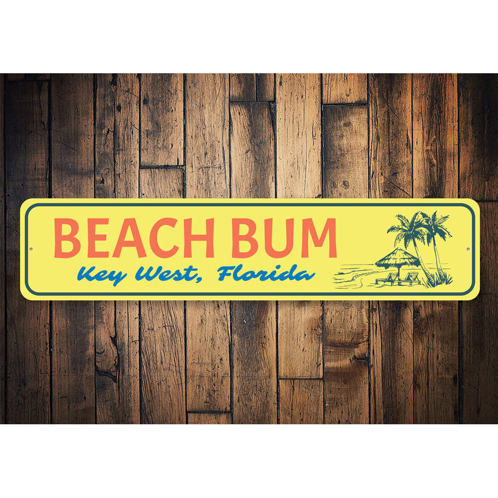 Beach Bum Key West Sign Aluminum Sign