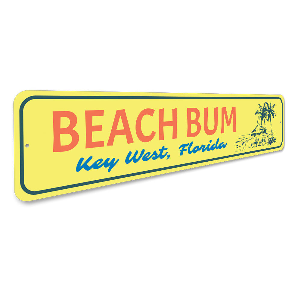 Beach Bum Key West Sign Aluminum Sign