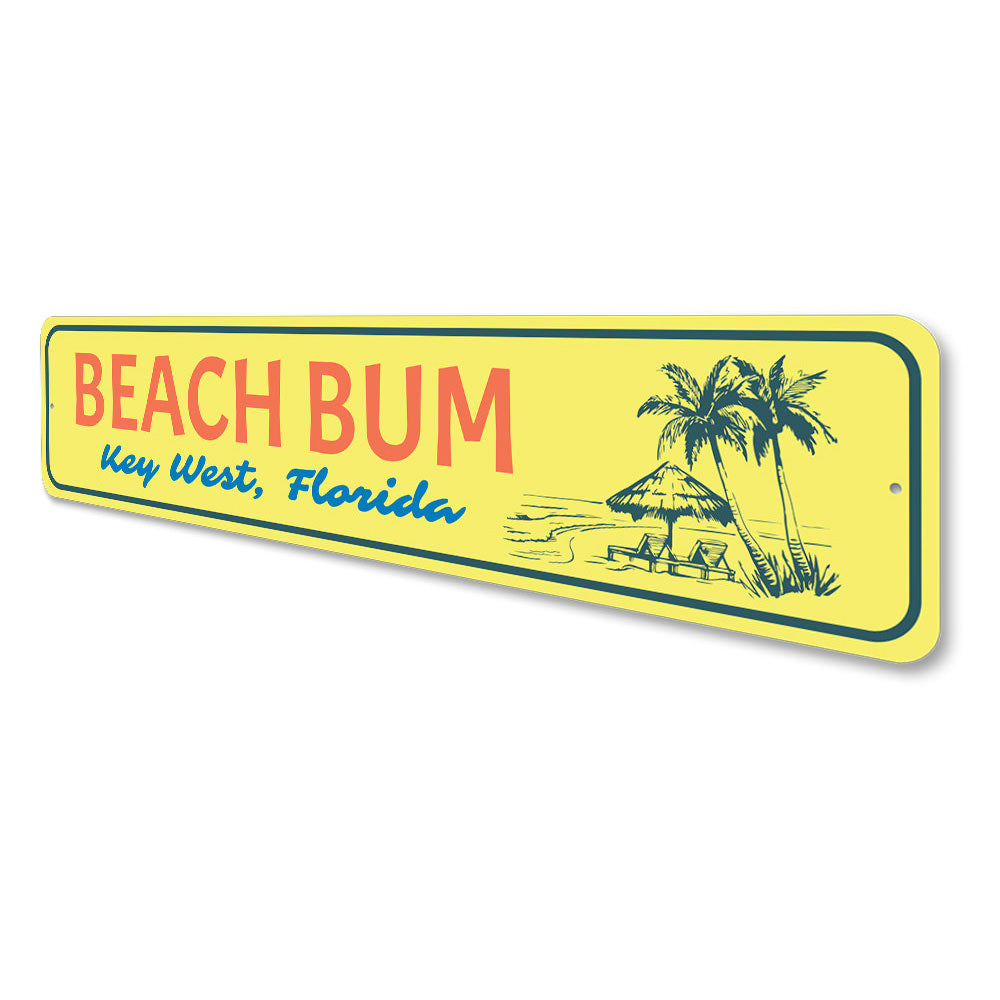 Beach Bum Key West Sign Aluminum Sign