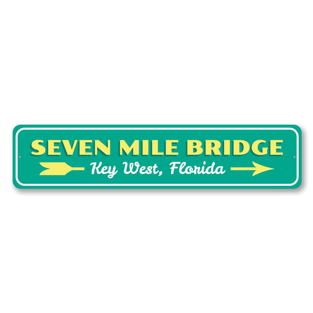 7 Mile Bridge Sign Aluminum Sign