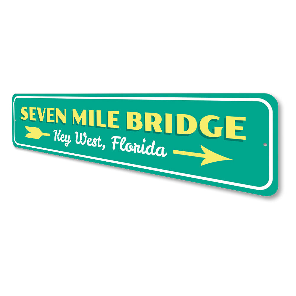 7 Mile Bridge Sign Aluminum Sign