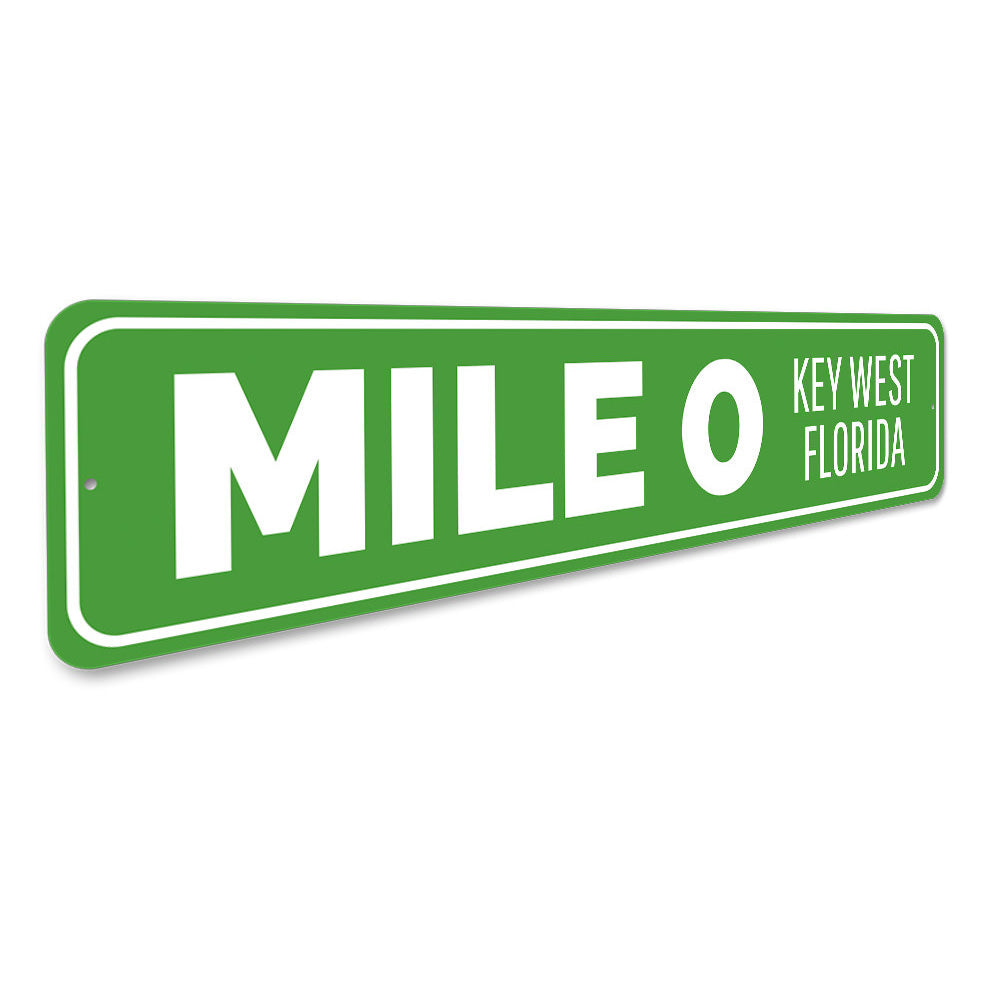 Mile 0 Key West Sign Aluminum Sign