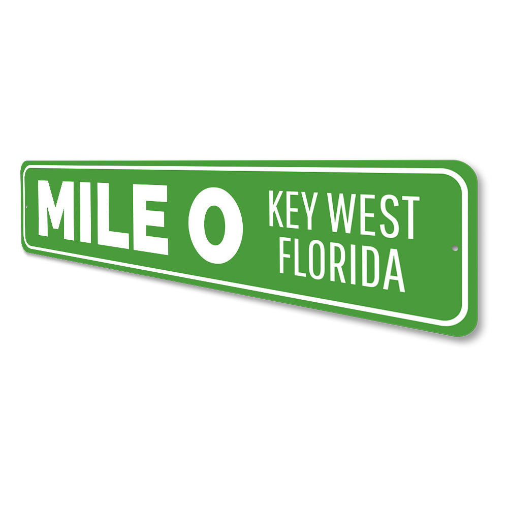 Mile 0 Key West Sign Aluminum Sign