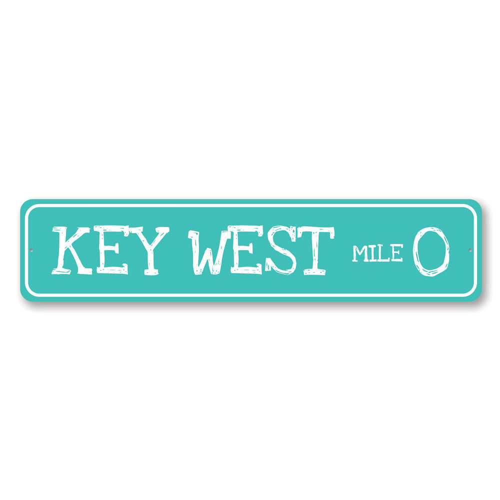 Key West Mile Marker Sign Aluminum Sign