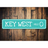 Key West Mile Marker Sign Aluminum Sign