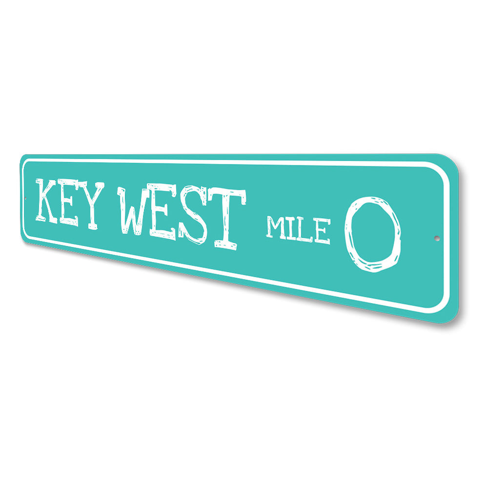 Key West Mile Marker Sign Aluminum Sign