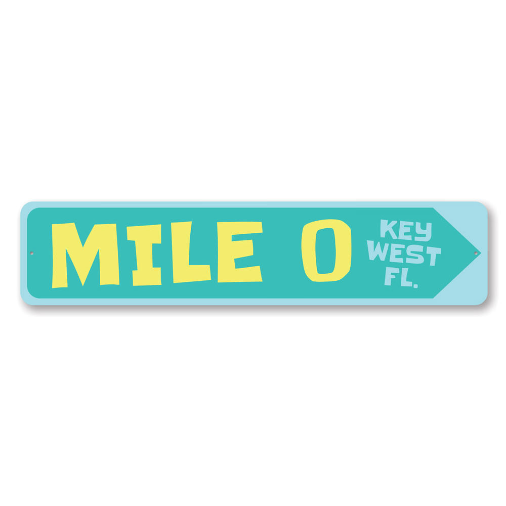 Mile Marker 0 Sign Aluminum Sign