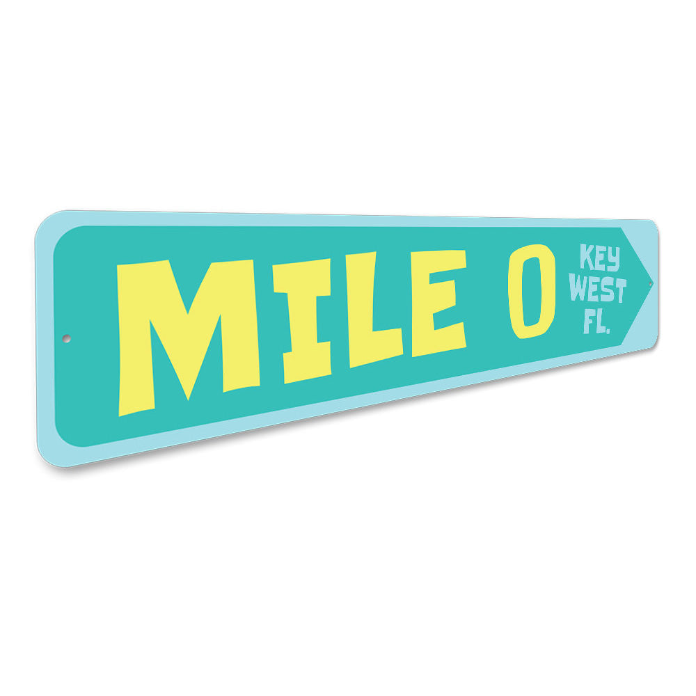 Mile Marker 0 Sign Aluminum Sign