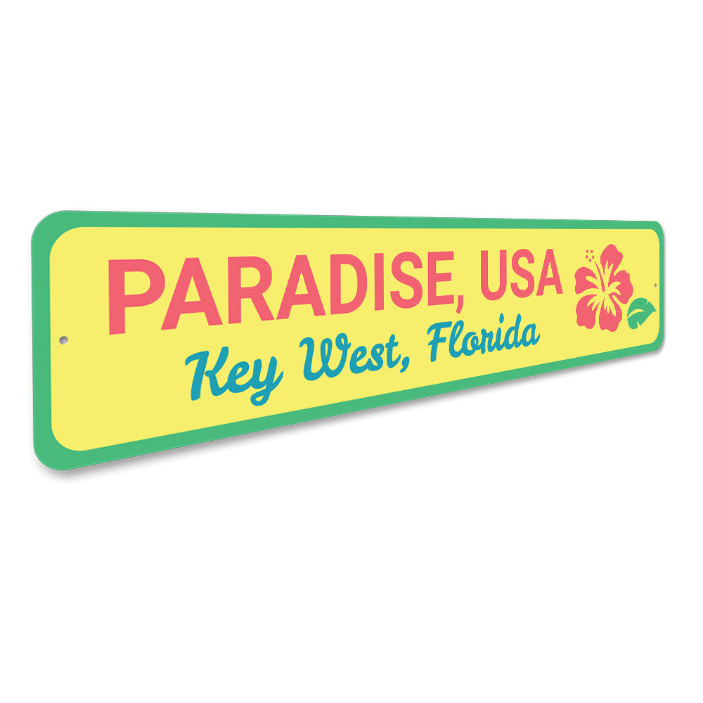 Paradise USA Key West Sign Aluminum Sign