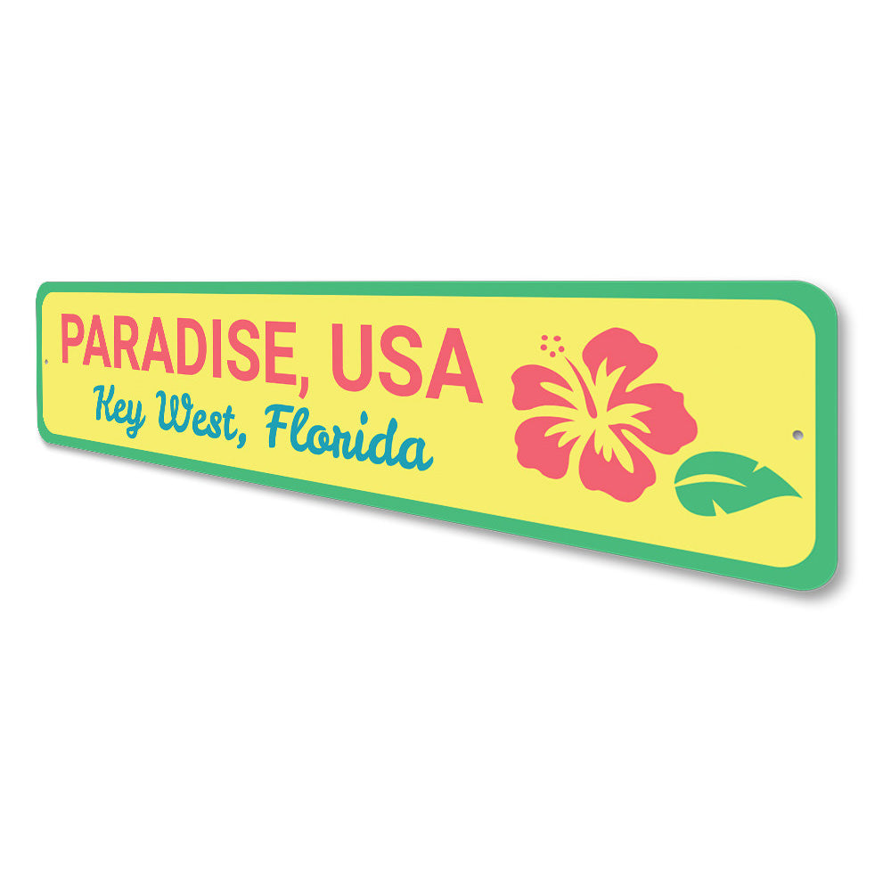 Paradise USA Key West Sign Aluminum Sign