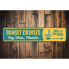 Sunset Cruises Key West Sign Aluminum Sign
