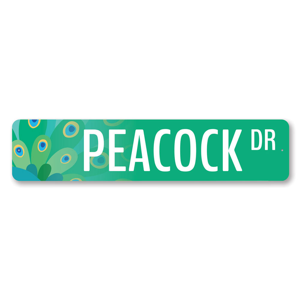 Peacock Street Sign Aluminum Sign
