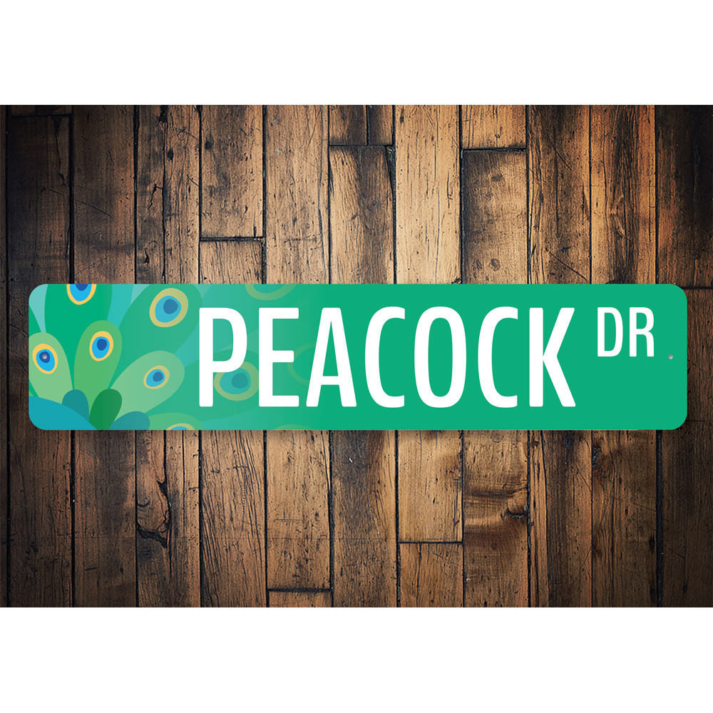Peacock Street Sign Aluminum Sign
