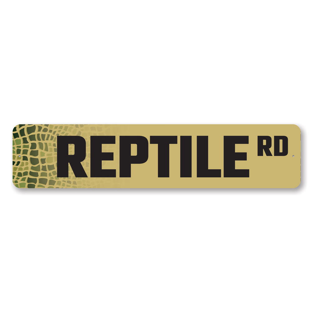 Reptile Street Sign Aluminum Sign