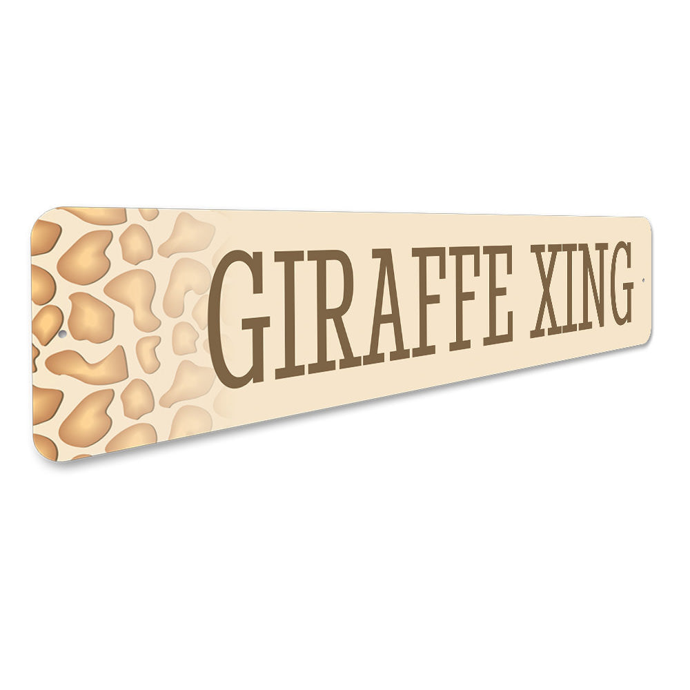 Giraffe Crossing Sign Aluminum Sign