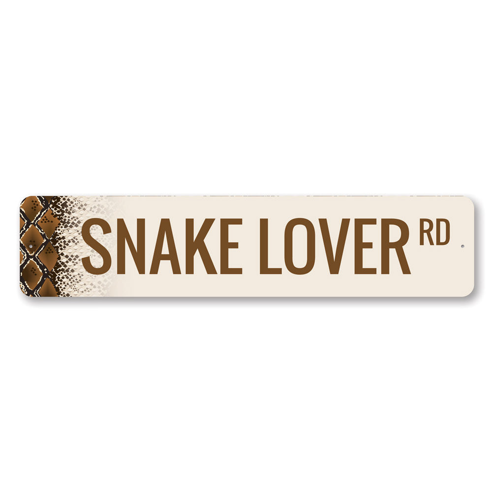 Snake Lover Street Sign Aluminum Sign