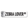 Zebra Lover Street Sign Aluminum Sign